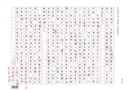 113.2第四次模考作文6級分
